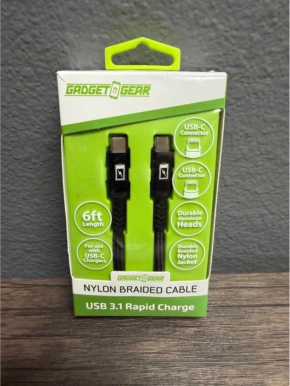 6ft USB-C to USB-C Cable Nylon Braided Fast Charging Cord New [COPY]
